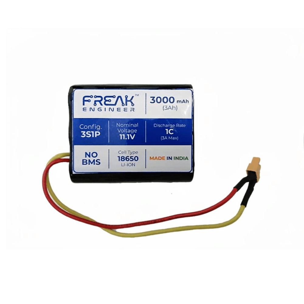 Freak Engineer 11.1V 3000mAh Li-Ion Battery Pack - No BMS