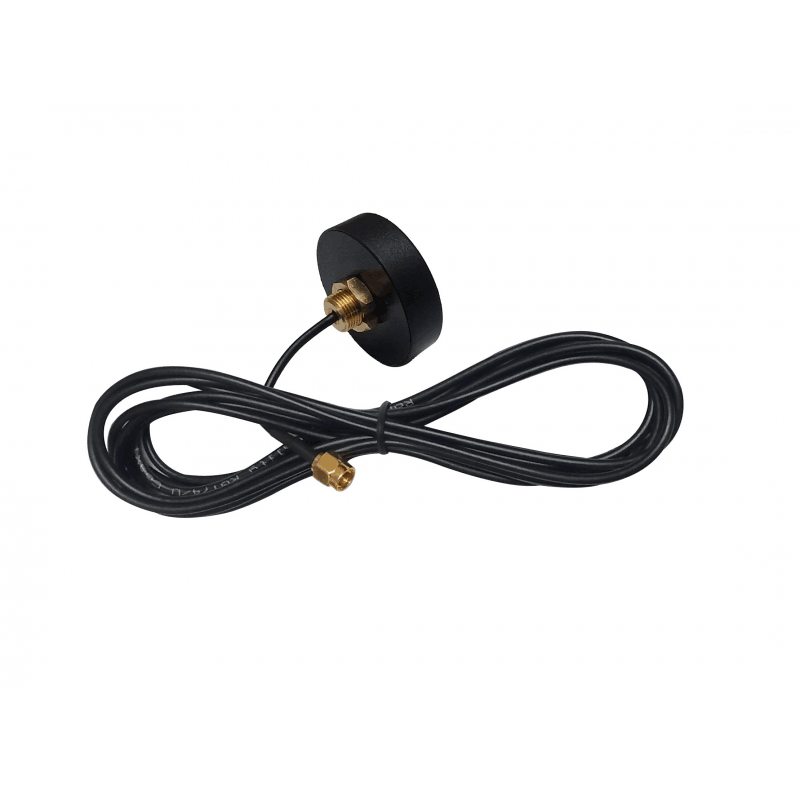 4G Screwable Puck Antenna with RG174 Cable – 3 Meter + SMA Male Connector, 46mm