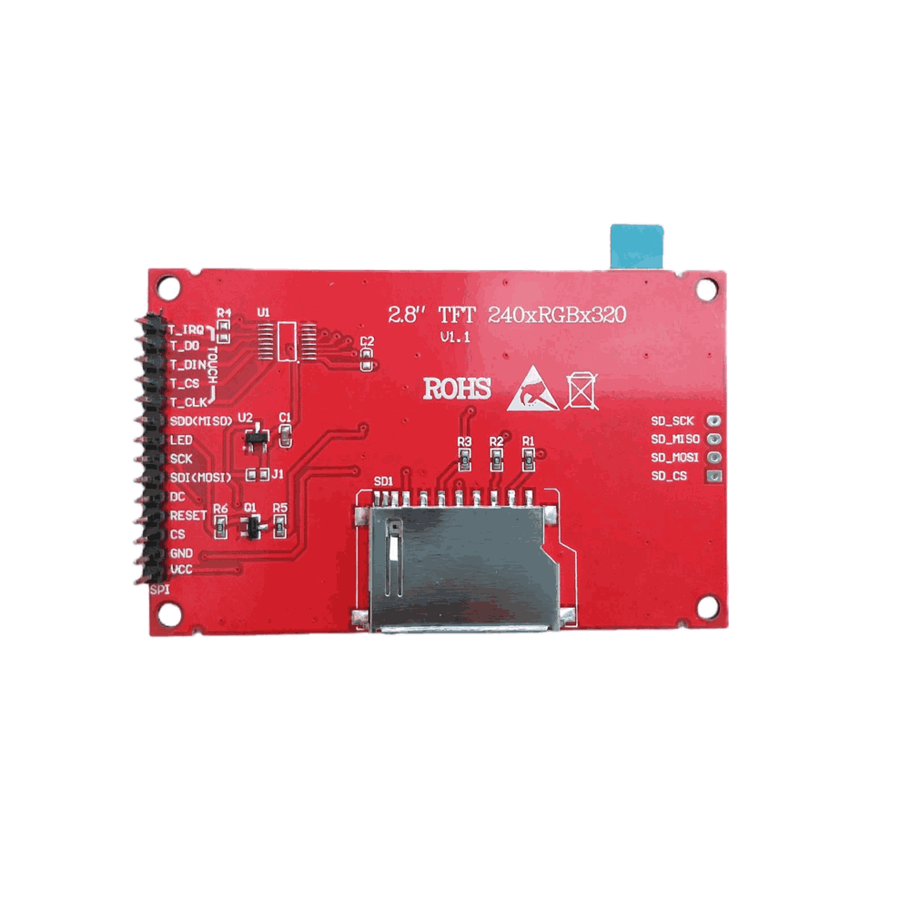 2.8 inch SPI Screen Module TFT Interface 240 x 320 without Touch view 2